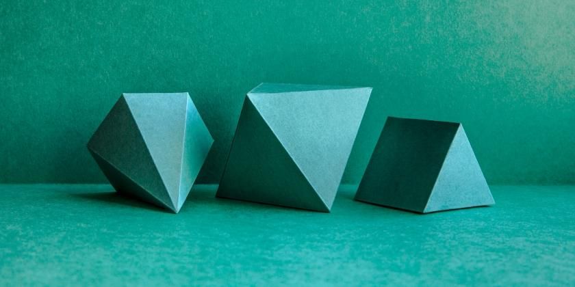 Geometrical figures still life composition